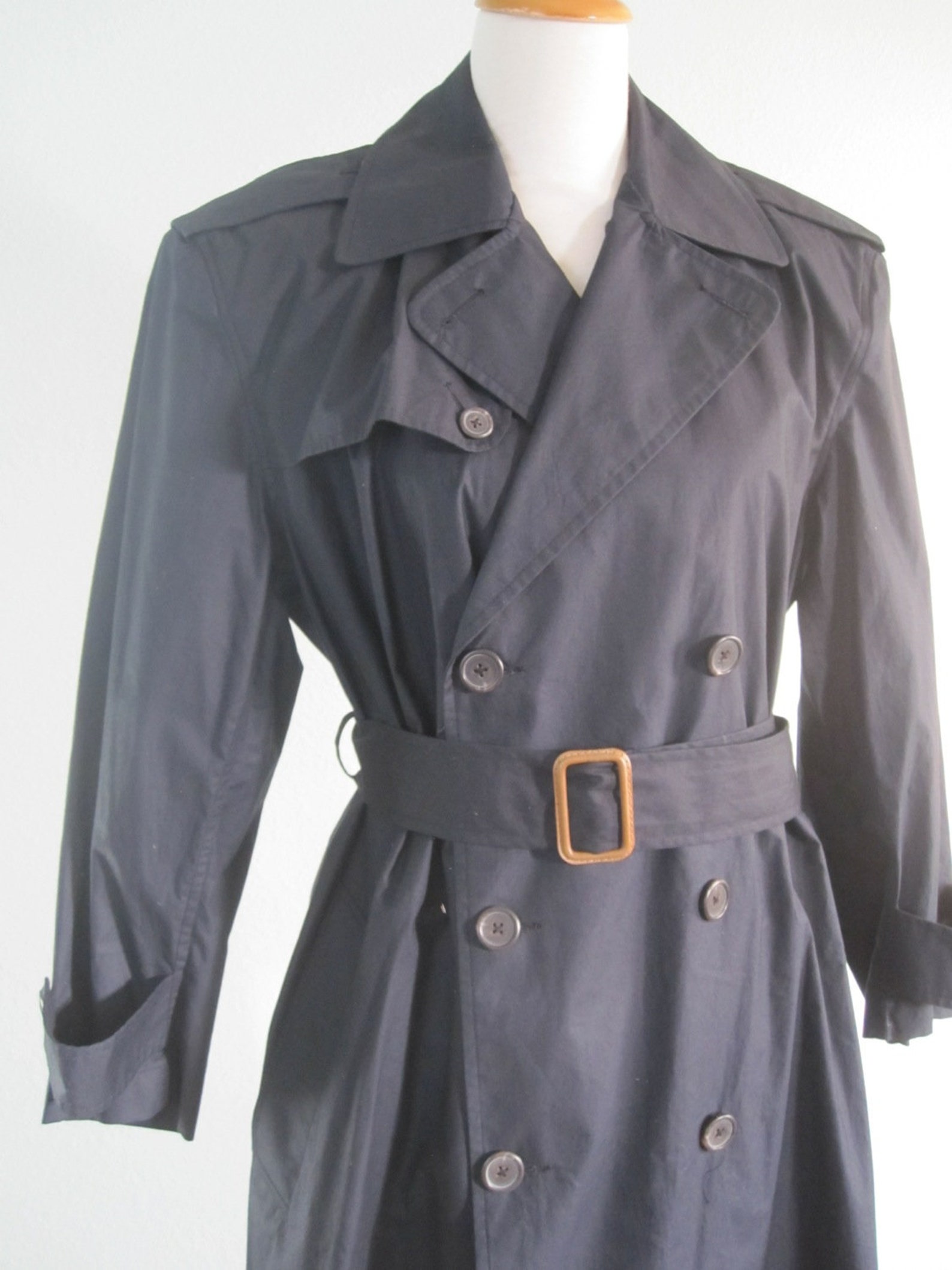 Ralph Lauren Trench Classic 80s Navy Blue Trench Coat | Etsy