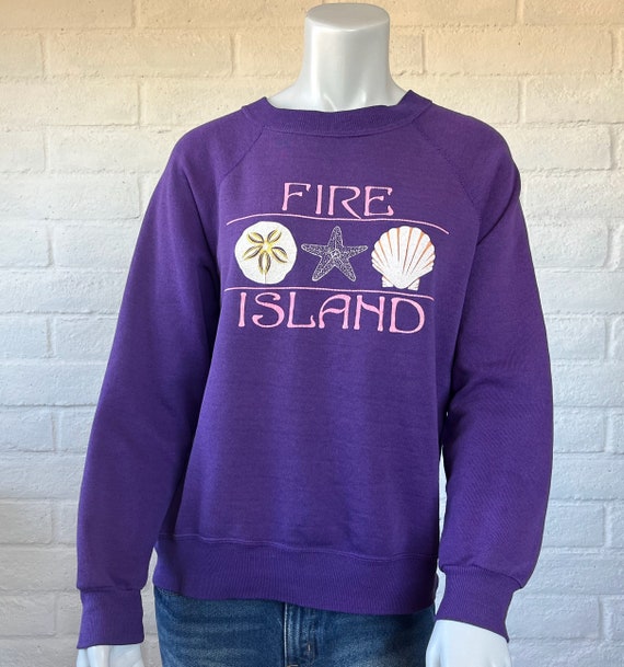 80s Fire Island Sweatshirt - Vintage Souvenir Pur… - image 2