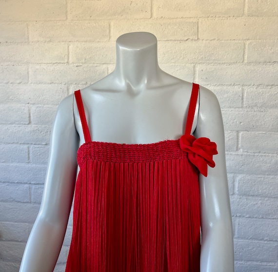 Vintage Fringed Flapper Dress - Glam 80s does 20s… - image 2