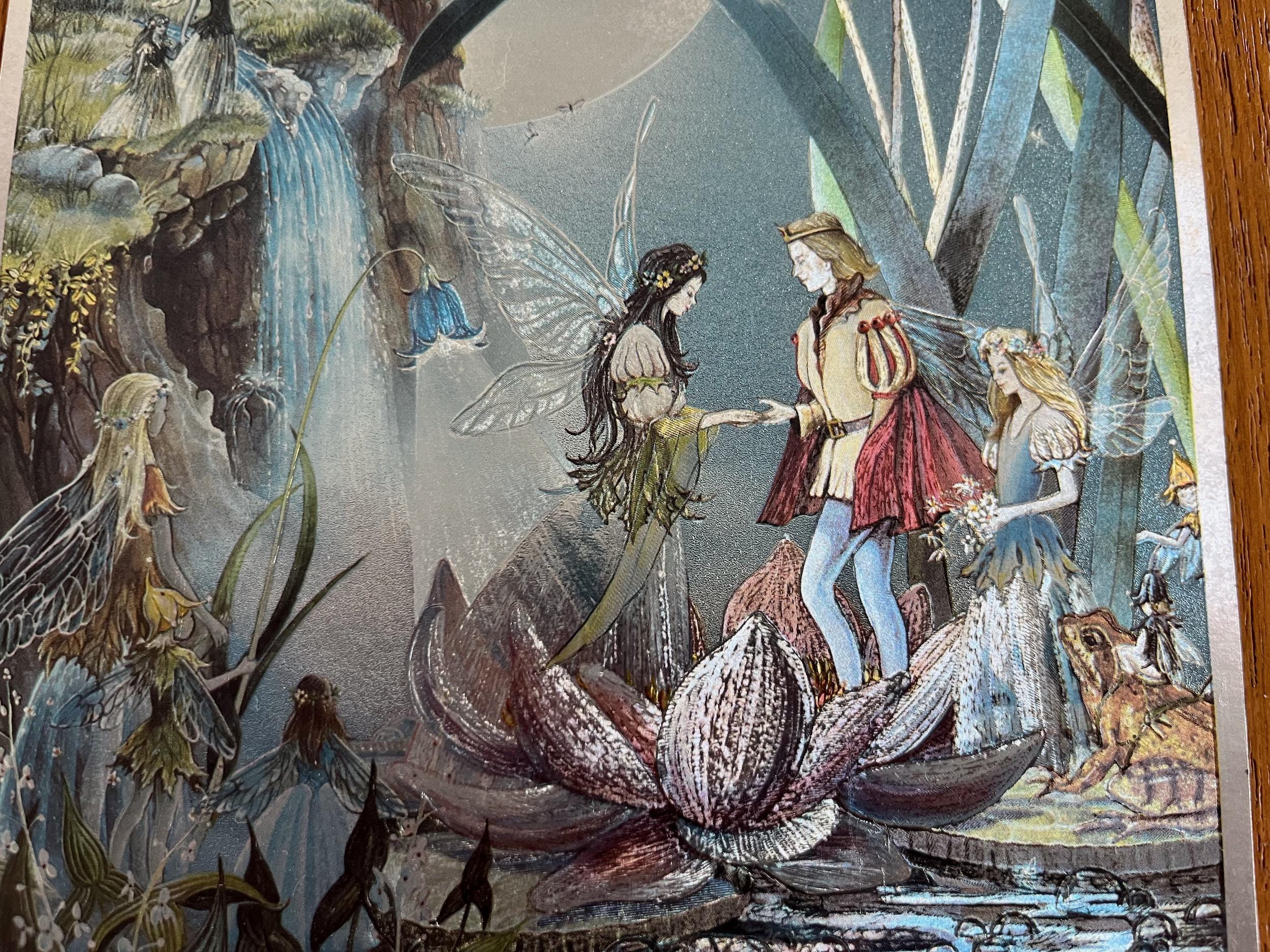 80s Dufex Foil Print the Fairy Wedding - Vintage 1980s Fantasy Art
