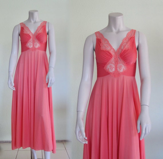 80s Olga Nightgown - Vintage Olga Bodysilk Nightgo