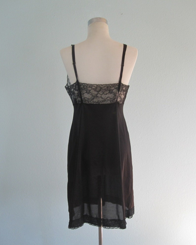 Vintage 1940s Vanity Fair Slip S 40s Vanity Fair Slip Vintage Black Lace Dress Slip Lovely 40s Black Slip by Vanity Fair