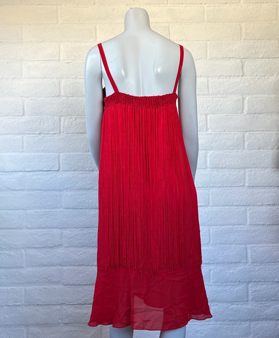 Vintage Fringed Flapper Dress - Glam 80s does 20s… - image 7