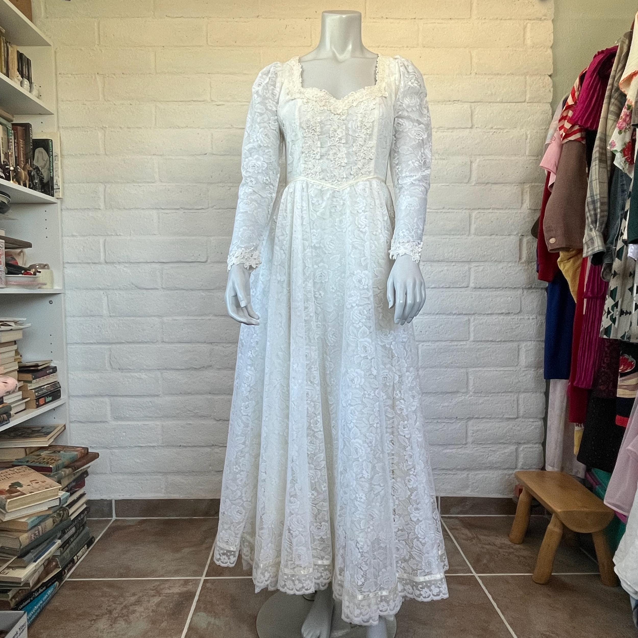 Vintage 70s Gunne Sax Wedding Dress - 1970s White Bridal Gown Jessica ...