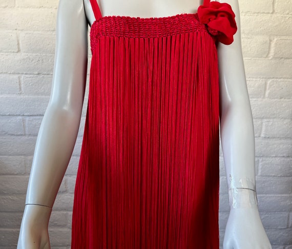 Vintage Fringed Flapper Dress - Glam 80s does 20s… - image 6