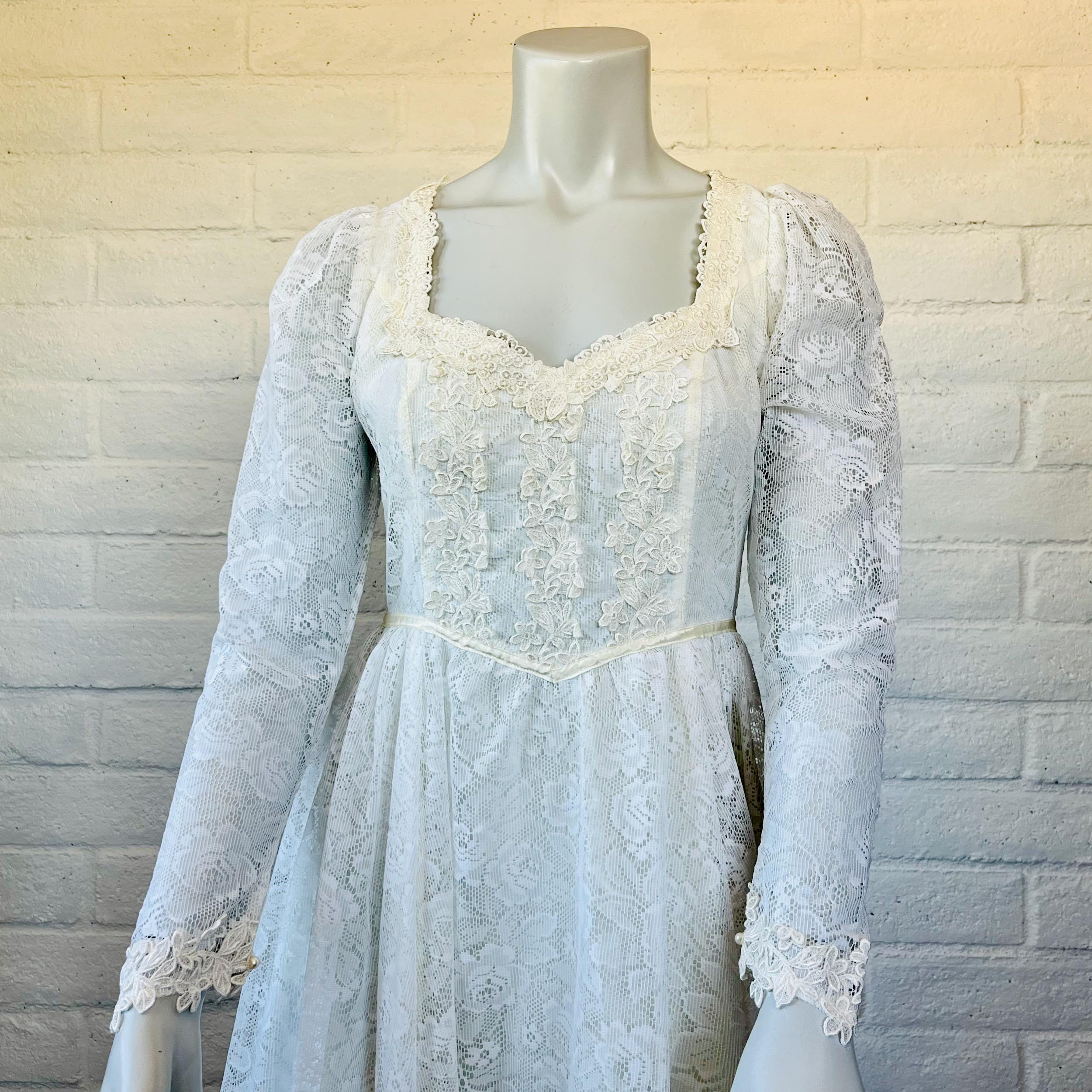 Vintage 70s Gunne Sax Wedding Dress - 1970s White Bridal Gown Jessica ...