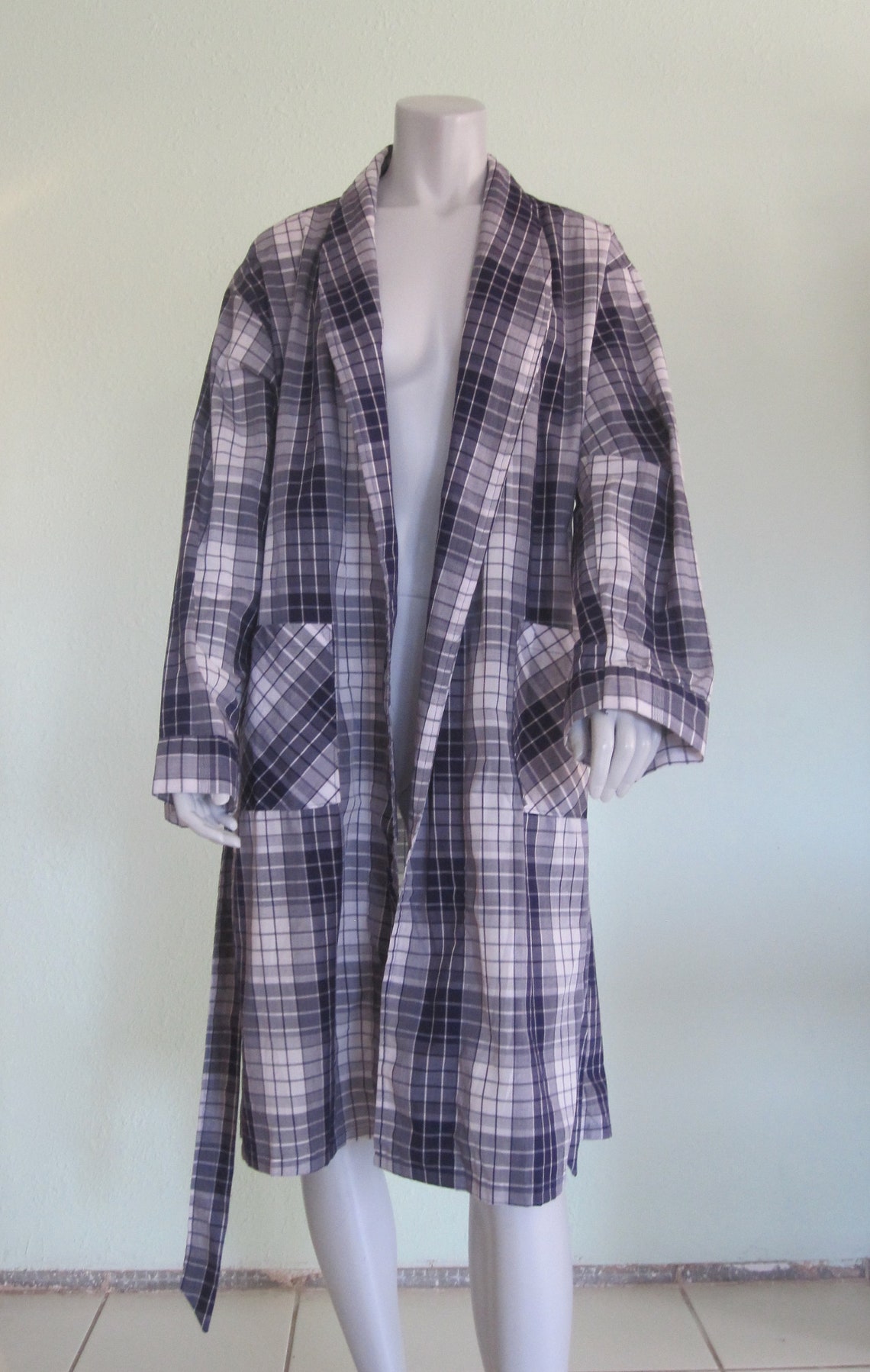 90s Plaid Robe Vintage Purple Plaid Robe by Munsingwear Etsy