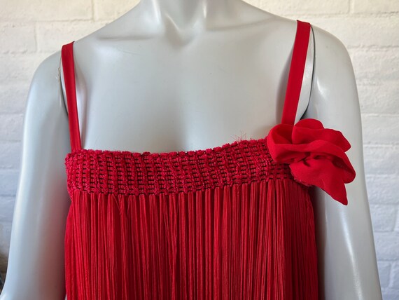 Vintage Fringed Flapper Dress - Glam 80s does 20s… - image 4