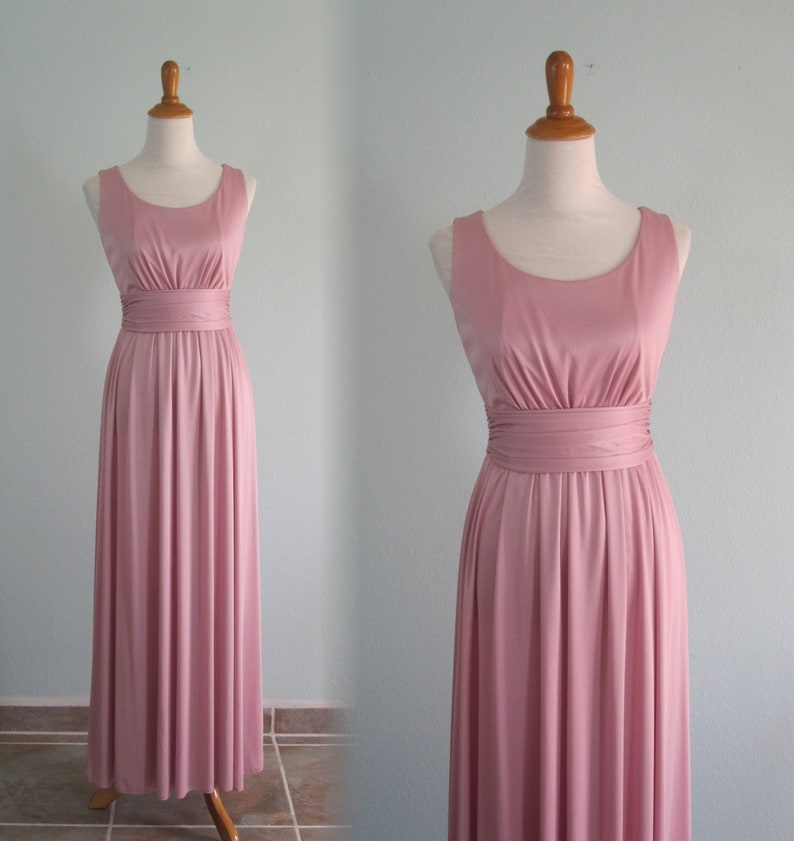 pink jersey maxi dress