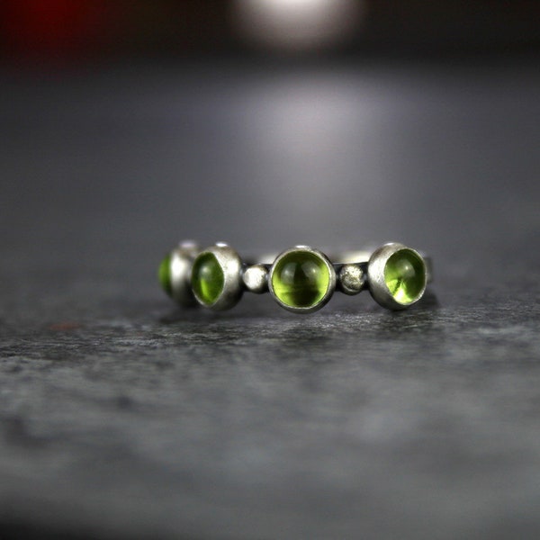 In the Green of Summer - Peridot Sterling Silver Ring