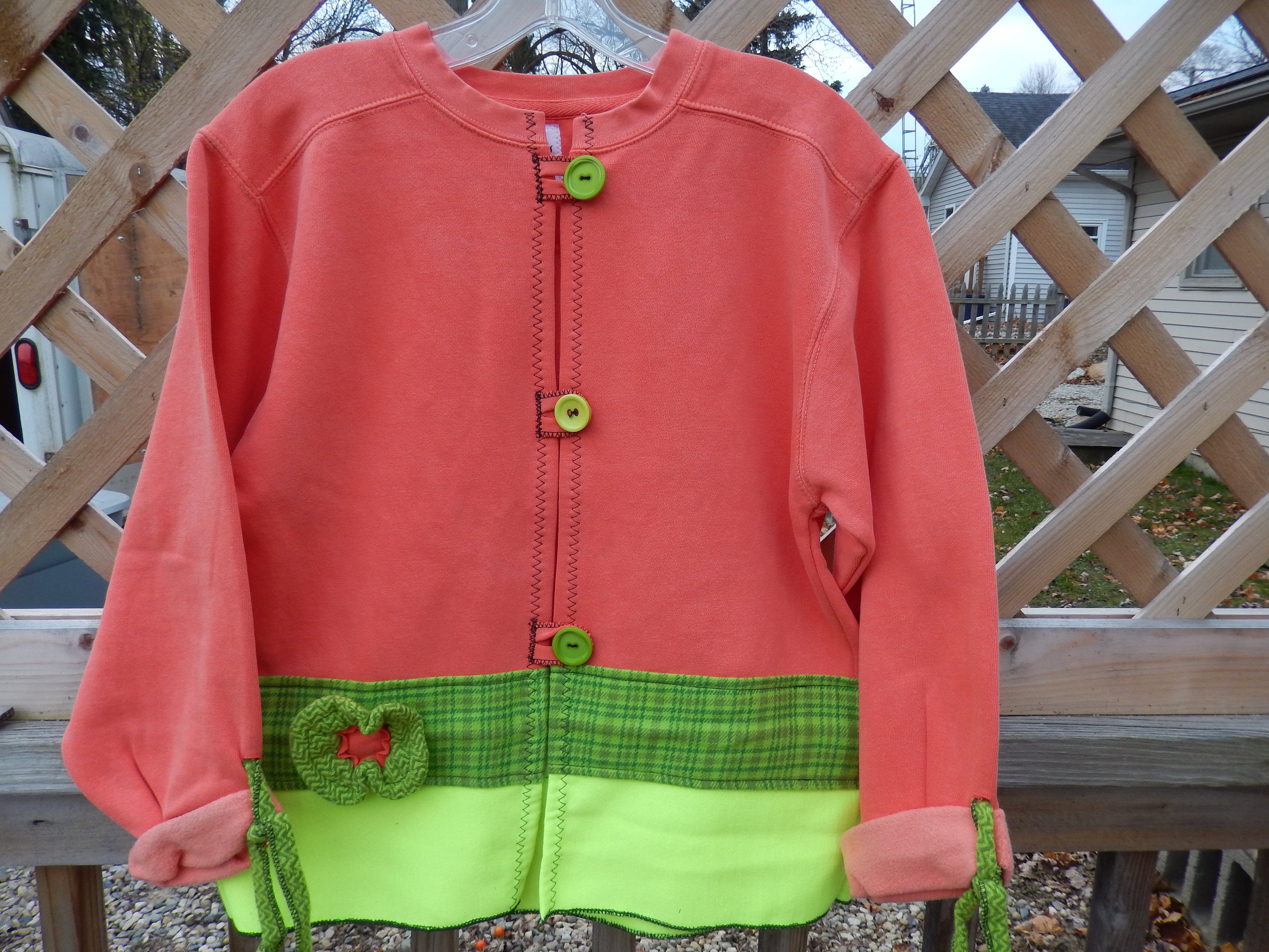 Colorblock Cardigan Sweatshirt - Etsy