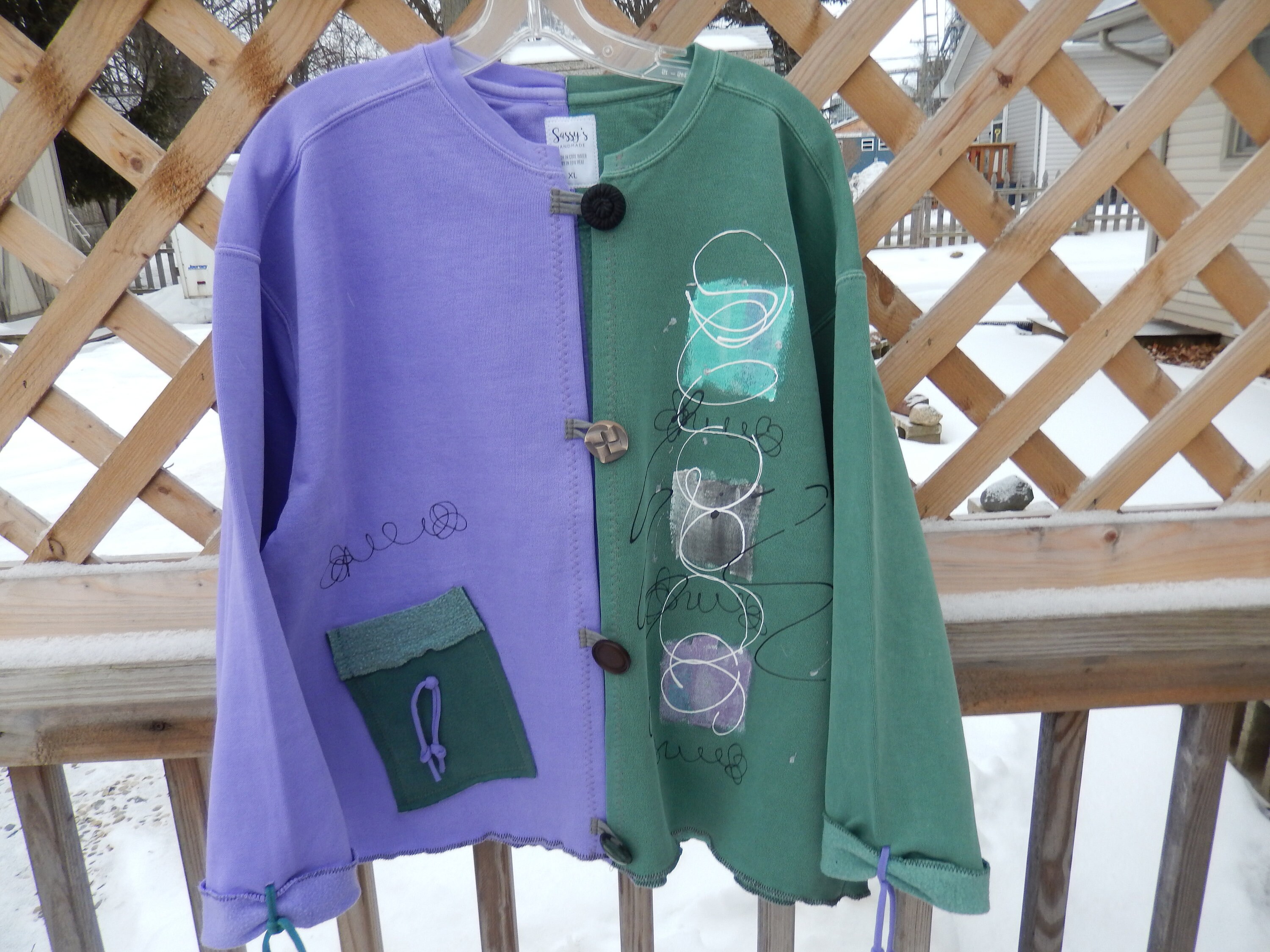 button sweatshirt cardigan