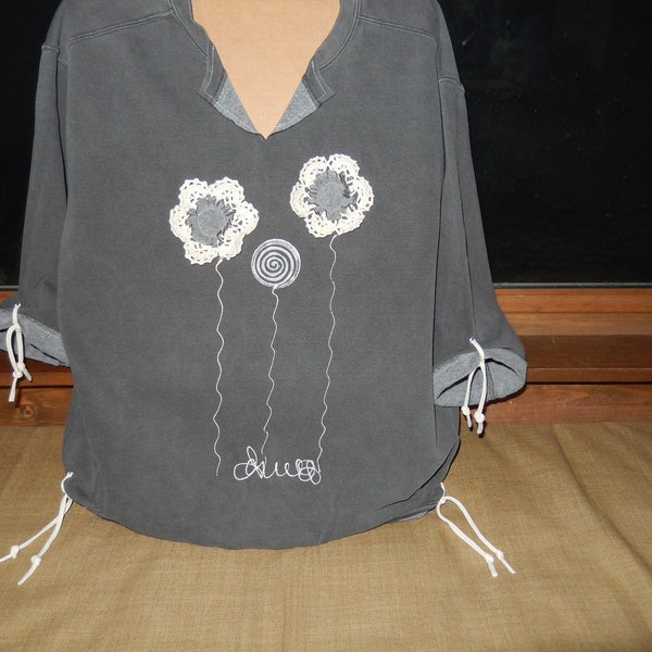 Gray Tunic Etsy