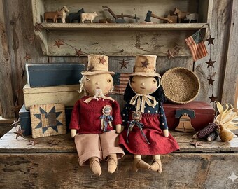 Primitive Americana Doll: Patriotic Decor