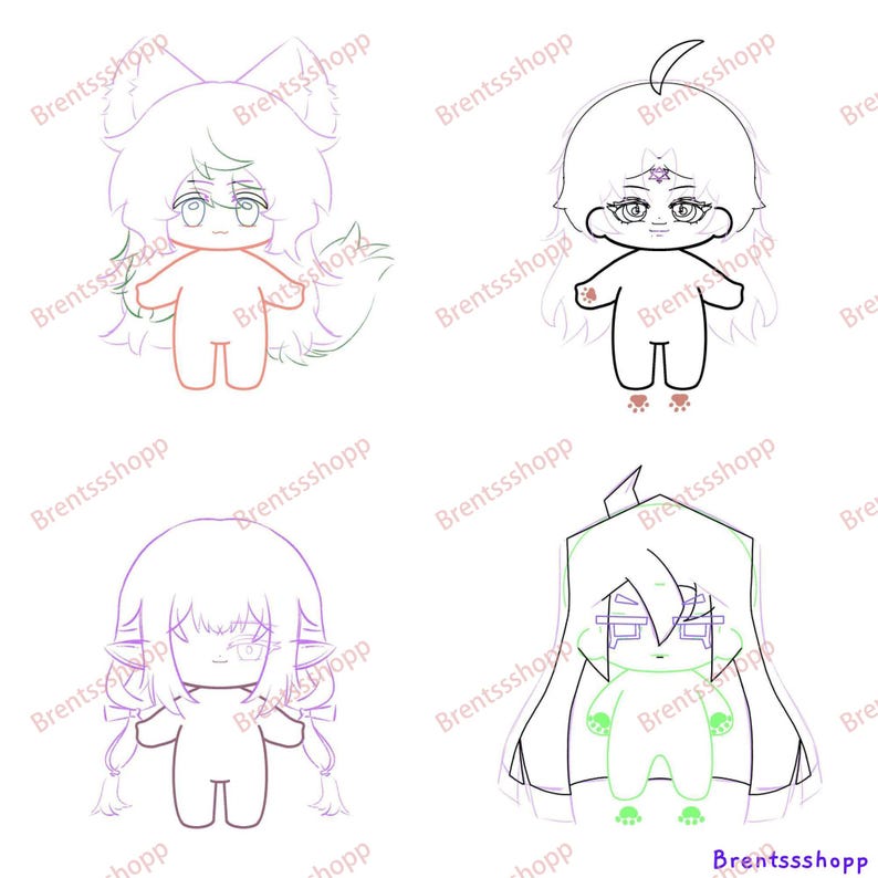 Doll Design Art Commission~customized According to Patterns and Texts ...
