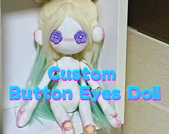 Customized Realistic Hair Style Button Eye Doll, Personalized Mini Plush Toy, Handmade Art Doll Gift, Perfect For Him Or Her, Amazing Gift