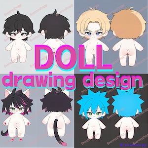 Doll Design Art Commission~Customized According To Patterns And Texts~Customize Various Doll Design Drawings
