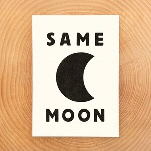 Même lune (carte artistique 5 x 7)