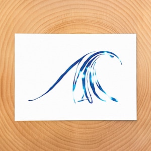 Surf-Lektion Shibori (5x7 Color Art Card Single)