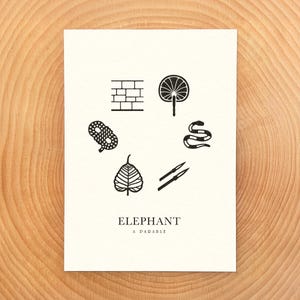 Elefante (biglietto singolo 5x7)