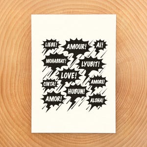Love Loud (tarjeta de arte individual de 5 x 7)