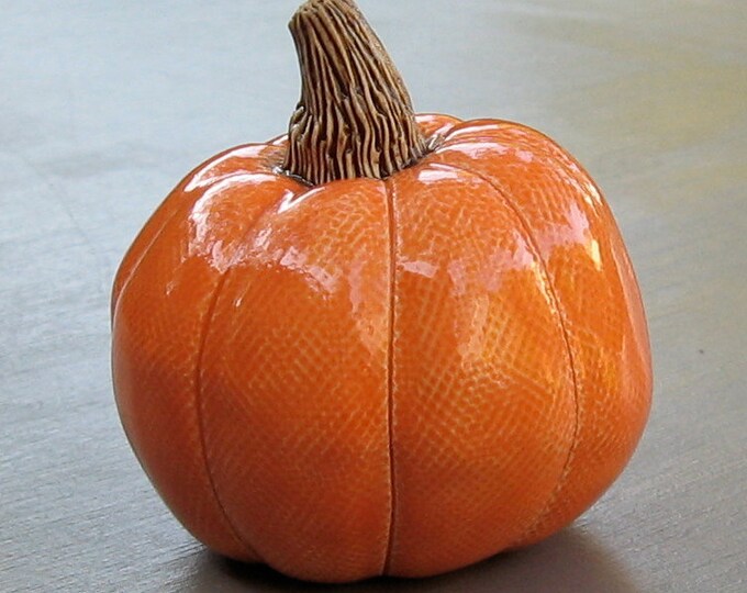 Orange Ceramic Pumpkin Small Fall Table Decoration - Etsy