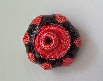 Ceramic Wall Art Red and Black Sea Pod 3