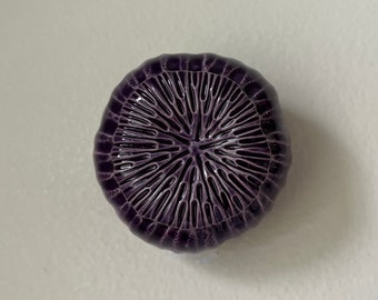 Ceramic Wall Art Small Purple Sea Poppy Wall Pod 5