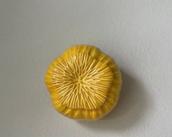 Ceramic Wall Art Yellow Sea Poppy Pod 10