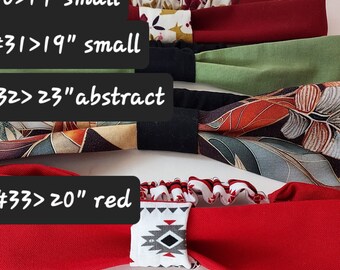 20 to 23 inch Headbands, cotton  poly, washable, elastic back,red, green, burgundy,abstract
