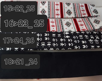 Head Band ,cotton poly printed, 21 to 25 inches ,Black,red and white multi, washable, stretch bands