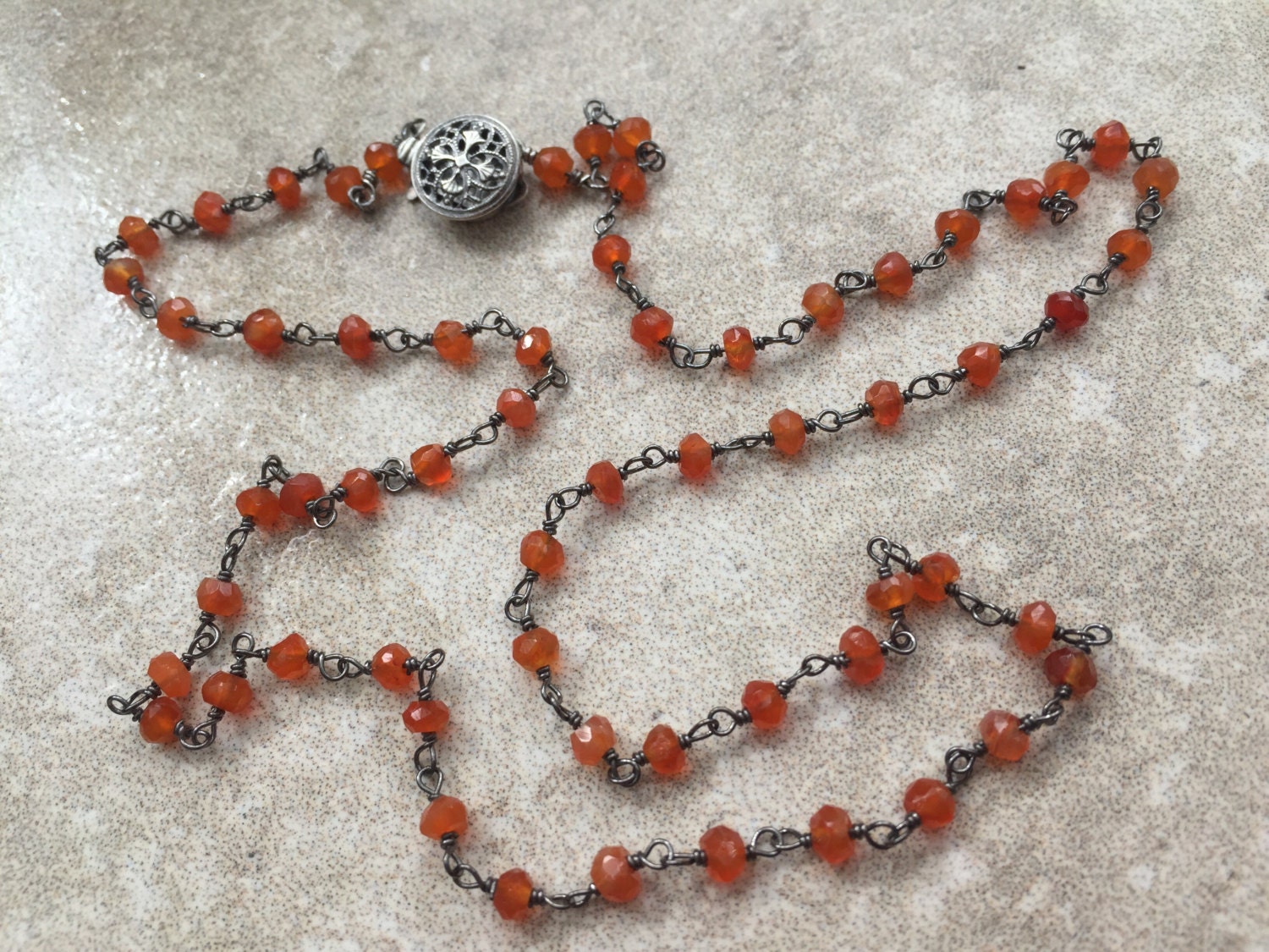 SMELLY so’　carnelian necklace Carnelian Necklace, Oxidized Sterling Silver Necklace, Hot