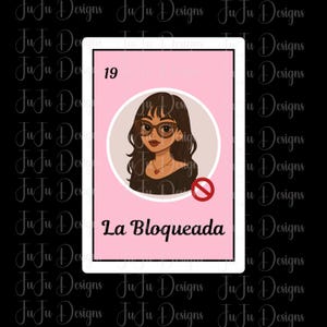 La Bloqueada, Mexican Lottery Cards, Loteria Mexicana png, Lottery clipart, La bloqueada Sublimation Png Design, Instant Download, Digital.