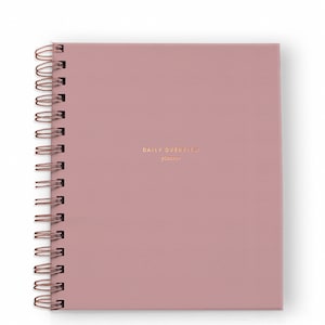 Daily Overview Planner // Daily Planner, Notebook, Mindful Planning, Undated Planner, Daily Gratitude Dusty Rose