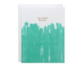 So Happy For You Brushstroke Gold Foil Card