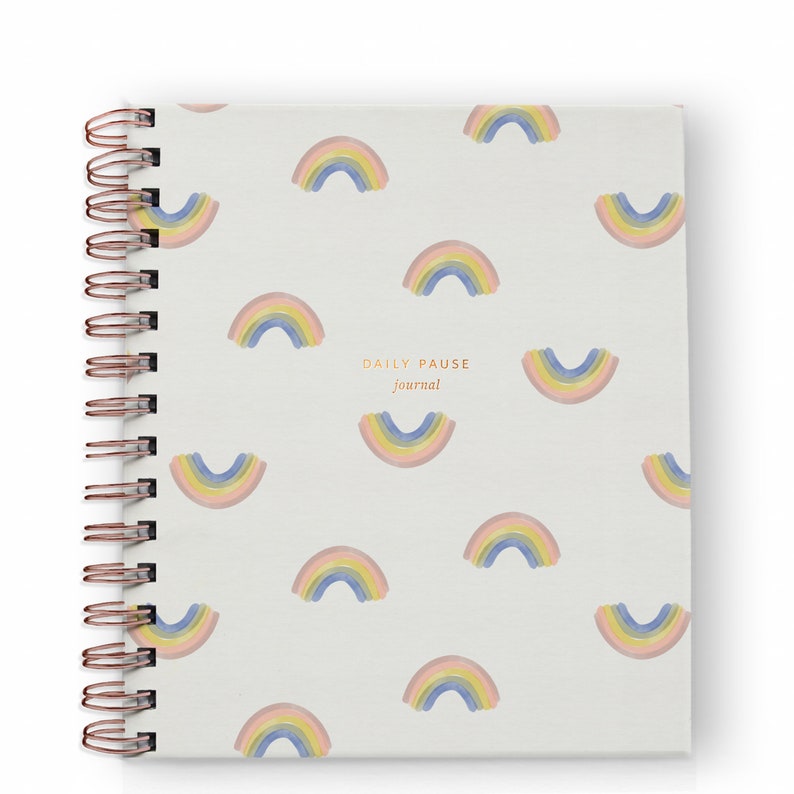 Daily Pause Journal // Gratitude Journal, Daily Journal, Journal Prompts, Mindfulness Journal, Daily Gratitude Rainbow