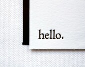 Hello Letterpress Notes. Set of 6