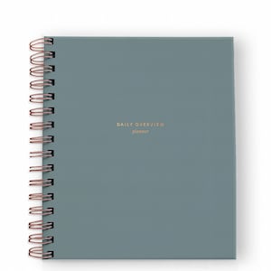 Daily Overview Planner // Daily Planner, Notebook, Mindful Planning, Undated Planner, Daily Gratitude Steel Blue