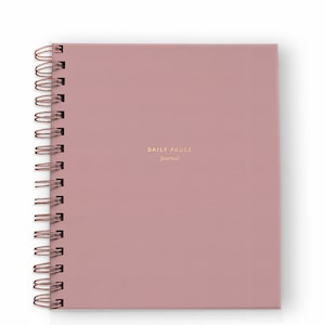 Daily Pause Journal // Gratitude Journal, Daily Journal, Journal Prompts, Mindfulness Journal, Daily Gratitude Dusty Rose