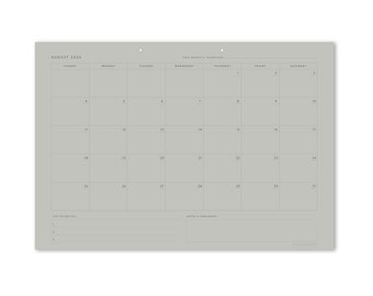 2024 Monthly Overview Calendar // Monthly Organizer, Monthly Planner, Monthly Agenda, Organization, Dated Calendar, Daily