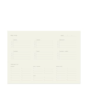 Weekly Meal Planner Notepad // Weekly Planner, Meal Planner, Organizer, Mindful Planning, Undated Planner, Grocery List