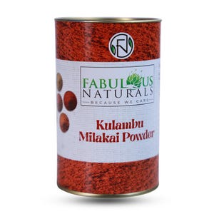 Organic Kulambu Milakai Powder 200g | Authentic South Indian Cooking Spice | Fabulous Naturals
