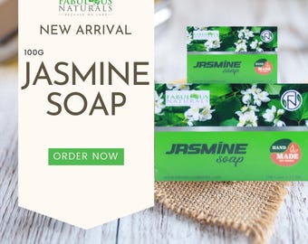 Handmade Jasmine Soap Bar, Vegan Palm-Free, Floral Scent