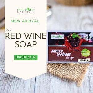 Red Wine Soap, Handmade Soap Bar, Antioxidant-Rich Soap, Natural Skincare, Vegan Body Soap, Luxurious Artisan Soap, Palm-Free Soap, 100g