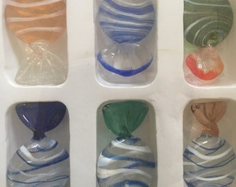 Vintage Murano Glass Italian Candy (set of 6)