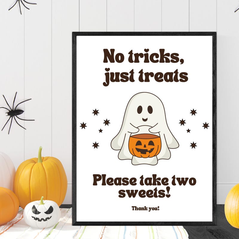 Halloween Bucket Sign Etsy