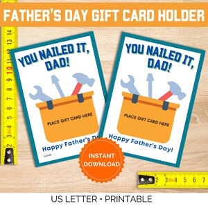 Porte-cartes cadeau fête des pères, bricolage papa, cadeau pour papa, cadeau fête des pères, porte-cartes cadeau imprimable, joyeuse fête des pères, cadeau d'un enfant