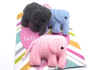 Baby Elephant Amigurumi, Stuffed Animal, color choices