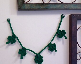 Crochet Mini Shamrock Garland