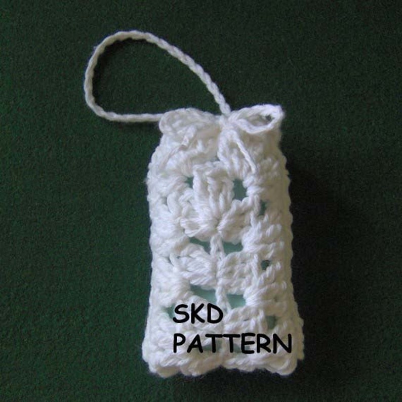 Soap Saver Gift Bag or Sachet Bag pdf Crochet Pattern instant dowload image 2